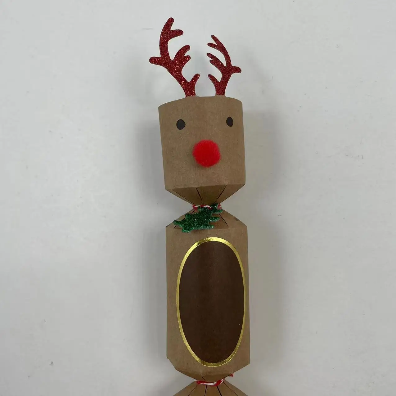 Unique cute hand-made paper crafts with confetti inside for Christmas