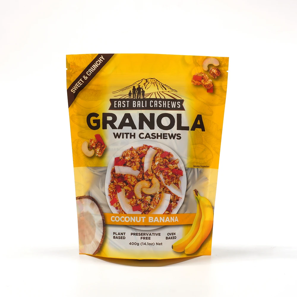 Recycle stand up pouch zip lock dried biodegradable kraft paper bag food packaging bag manufacturers