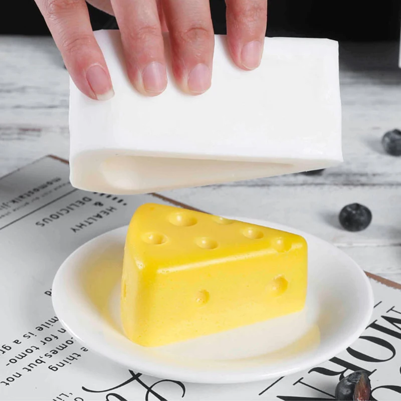 Hot Sale 3d Cheese Shaped Silicone Cake Molds Mousse Mold for Bake Cake Silicone Mold Chocolate