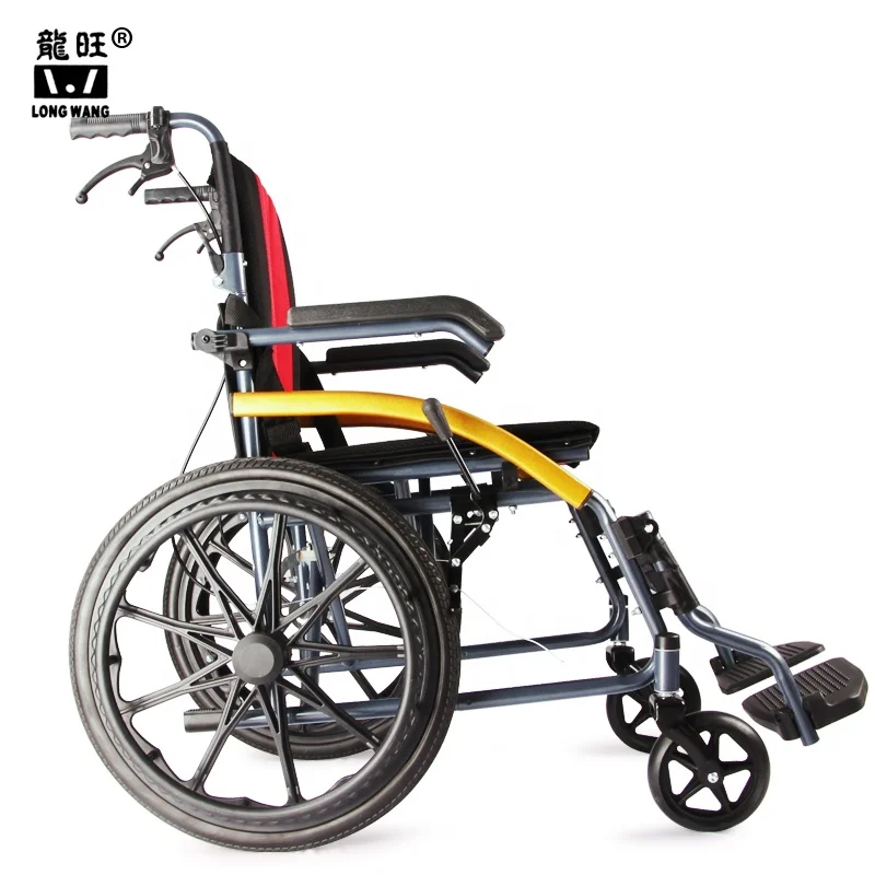 Health Care folding commode wheelchair for Elderly Disabled People Manual lightweight portable wheelchairs Medical Instrument