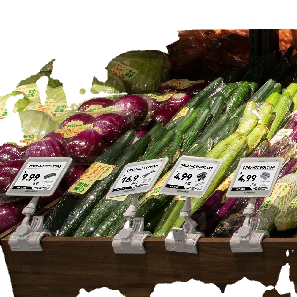 supermarket price display eink esl electron paper label eink lora display