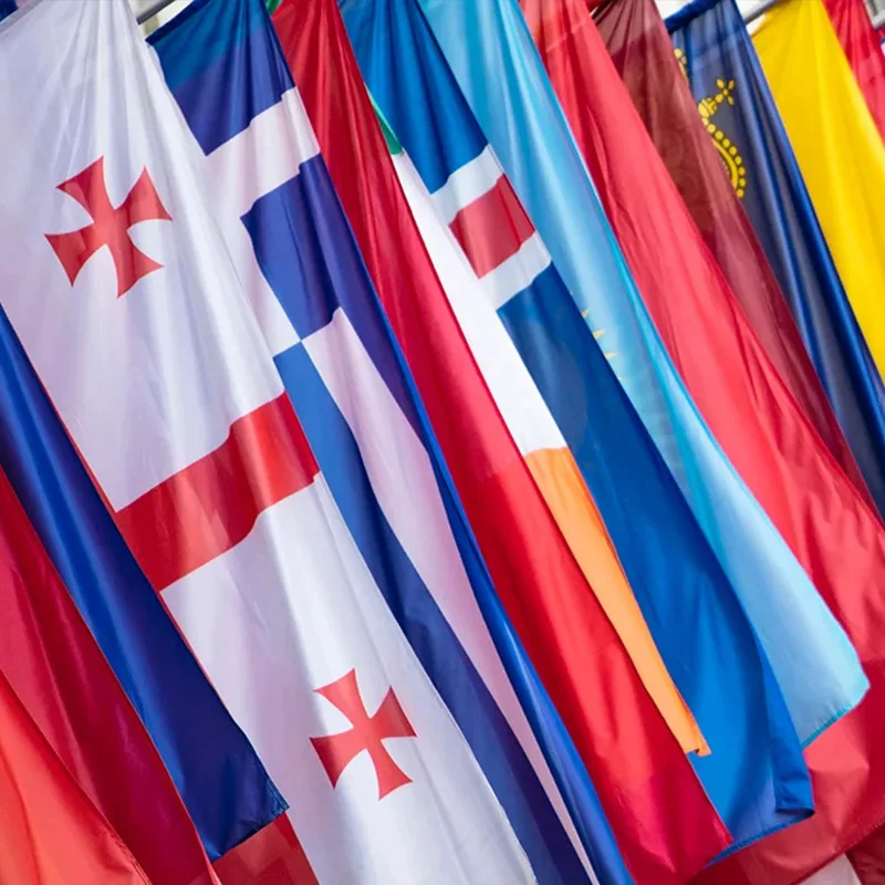 High Quality Custom 3x5 Silk Flags All Countries Including UAE Factory Prices Automotive Insurance Agriculture Digitally Printed