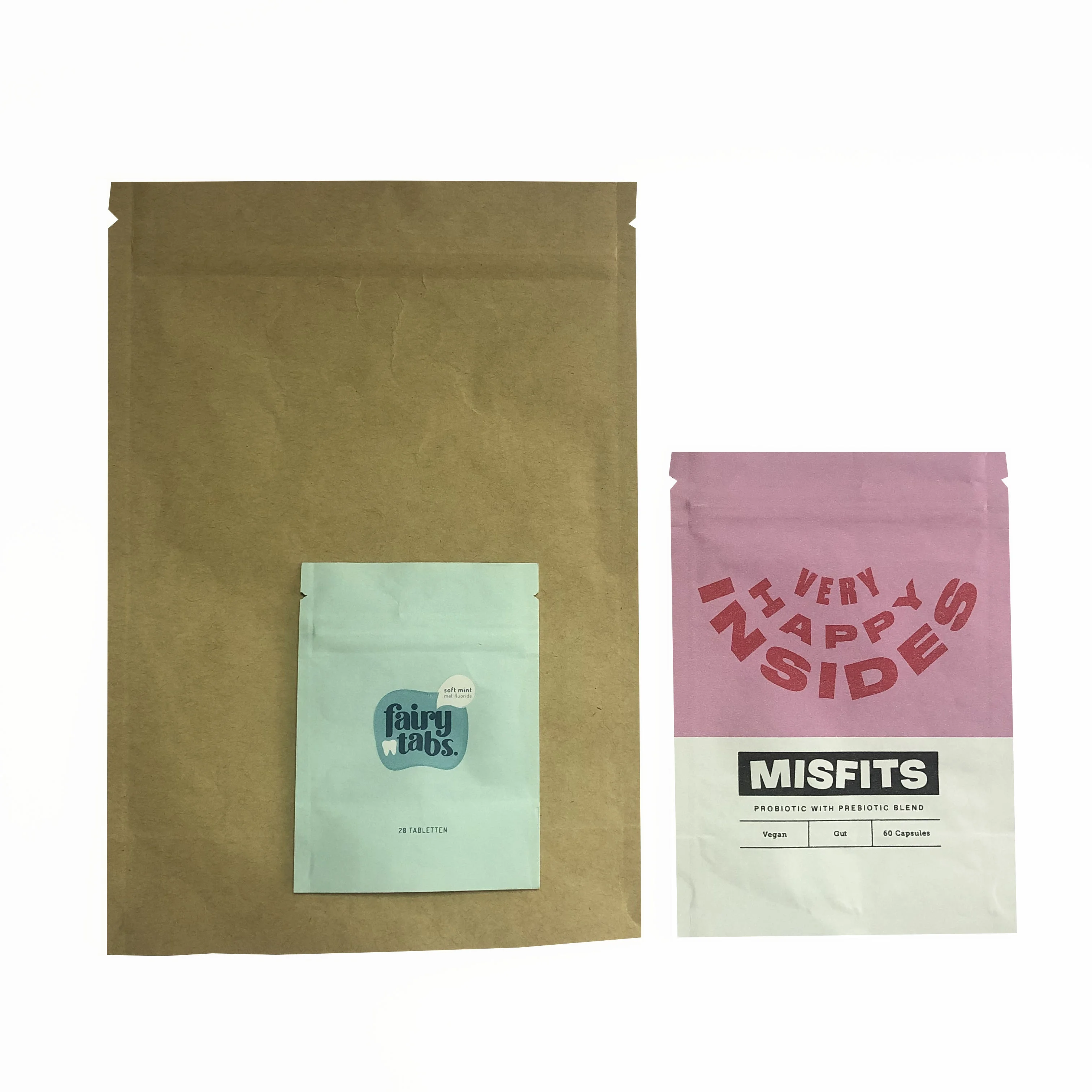 OEM custom printing 500g biodegradable kraft paper zip lock bag for coffee beans