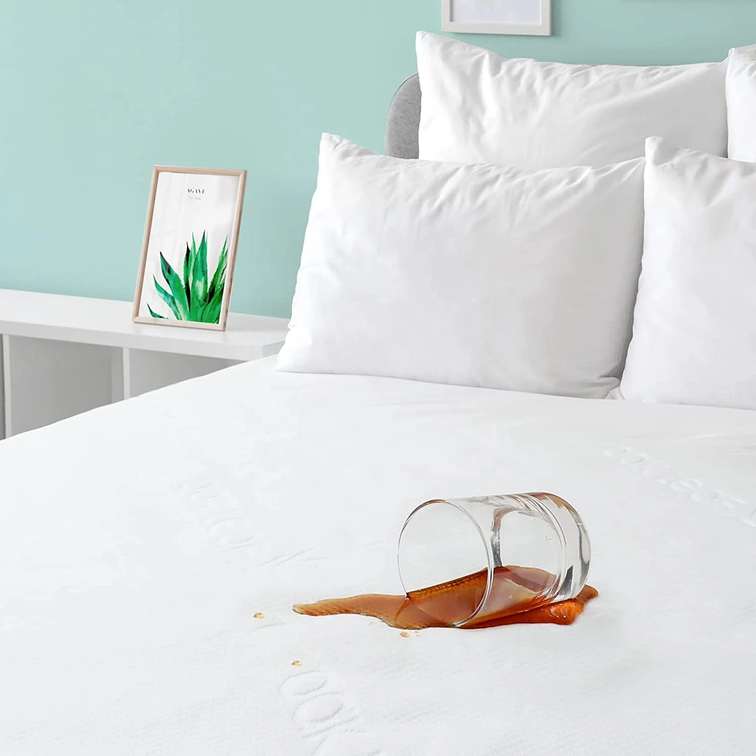 100% Jersey Knitted Fabric Soft And Comfortable Mattress Cover Waterproof premium twin Mattress Protector