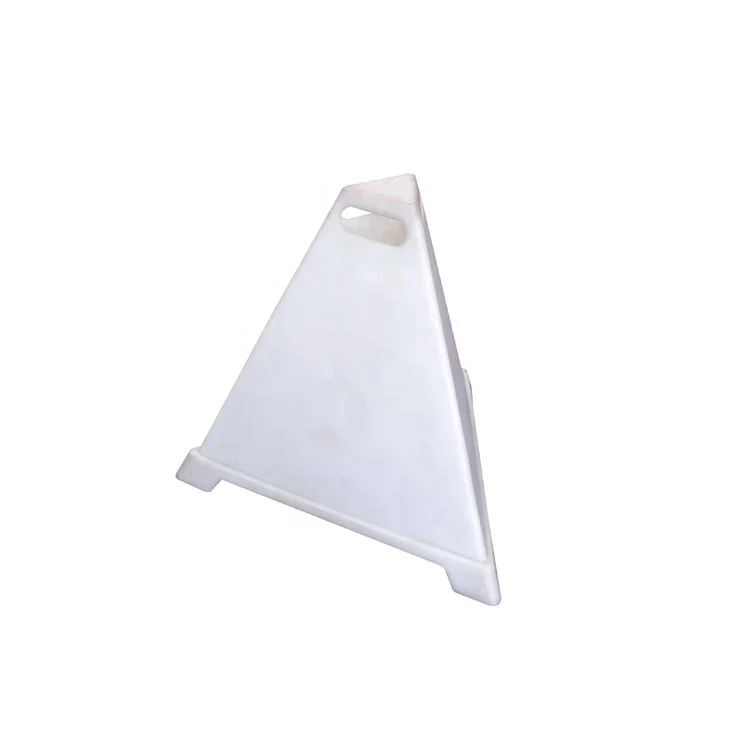 Plastic Blue 3 Sided Pyramidal Road Cones Crowd Control Worksite Safety Sign Traffic Cone Safety Warning 3 Sided Cone