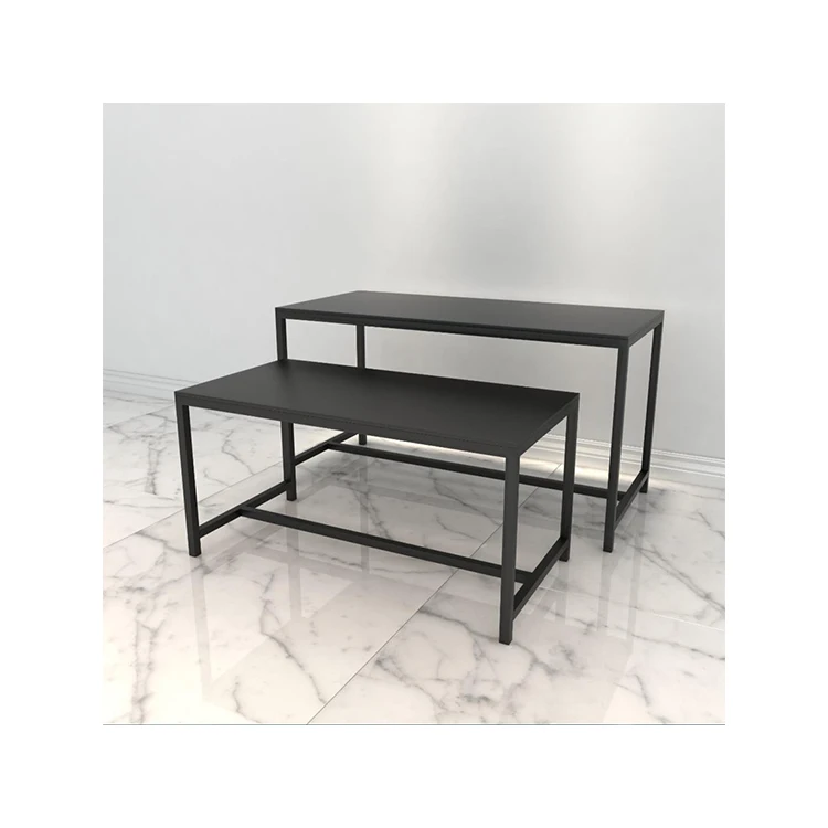 Kainice Customized Fashion Boutique Store Design Nest Table Set Clothes Rack Shop Nesting Display Table for Store