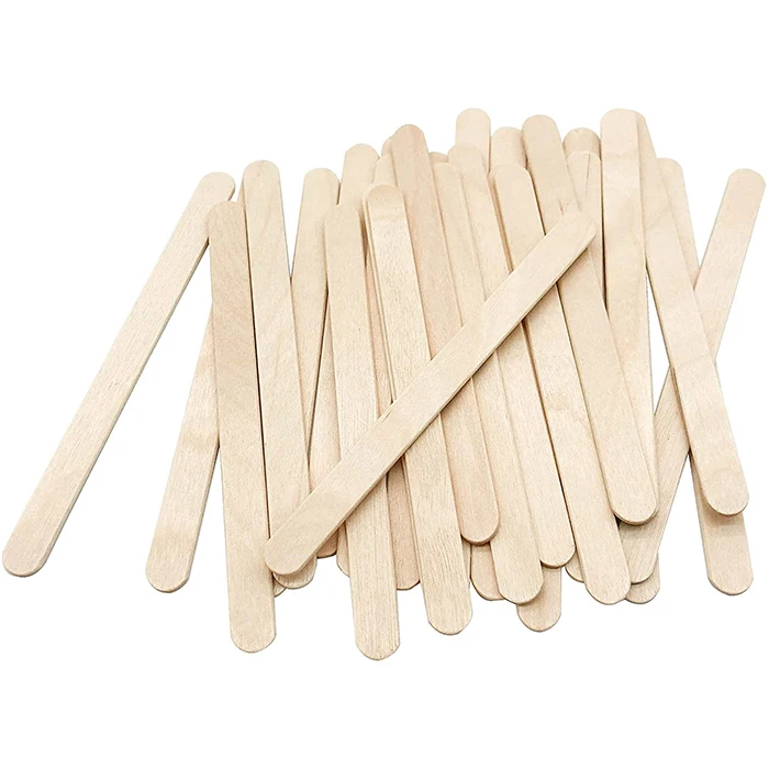 Disposable Biodegradable Natural Wood Custom Print Popsicle Magnum Ice Cream Sticks