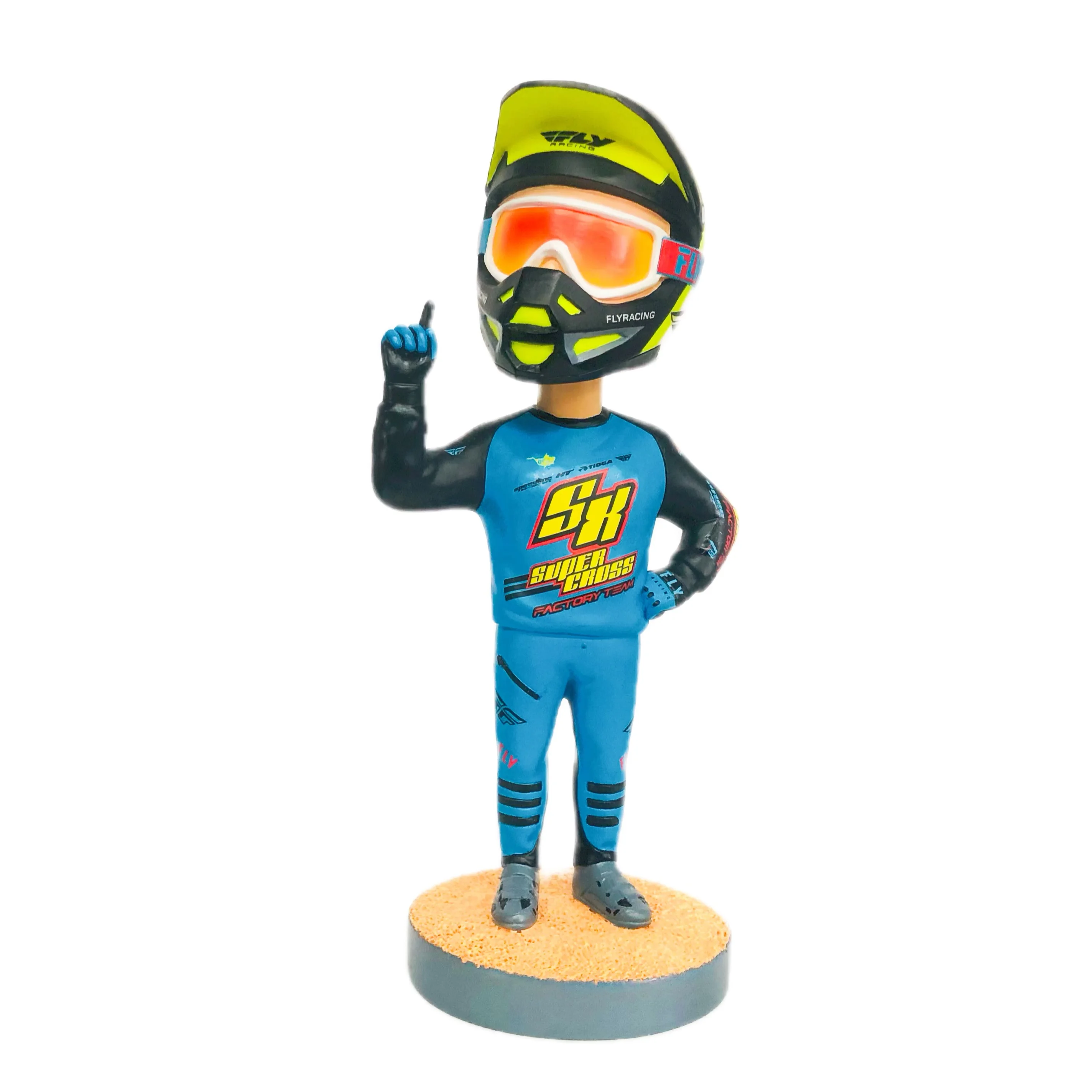 Cool Man Bobble head, Exquisite Detail 3D Cool Man Figurine Collection for Car Home Decoration