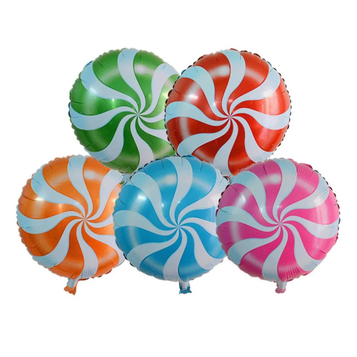 18 inch Windmill lollipop shape Aluminum foil balloon birthday party decorate Round lollipop balloon children toys wholesale