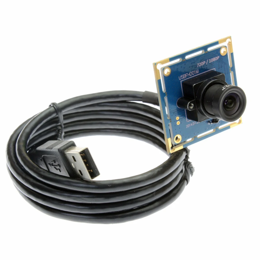 ELP High Frame 120FPS 2MP 1080P OV2710 MJPEG YUY2 mini USB CMOS Camera Module with M12 Adjustable Lens for Machine Visions