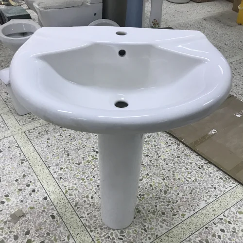 sanitary ware  bathroom wash basin Round Pedestal Wash Basin Hotel ceramic basin