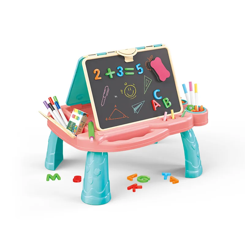 BGL Educational Double-Sided Drawing Board Kids Black White Magnetic Tabletop Easel Color Painting Doodle Toy