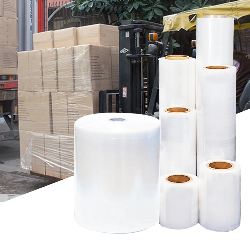 Factory Supply Hand and Machine Use White Clear PE LLDPE Packing Pallets Film Stretch Wrap Roll