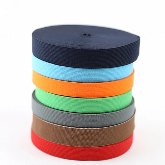 Competitive Price High Tenacity Nylon/Polyester Knitted Elastic Band Soft Fabric Knit Webbing Tape For Garment Accessories