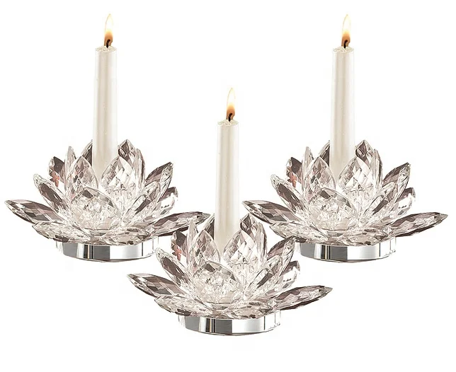 elegant wedding gift favors lotus candle holder for home hotel decoration