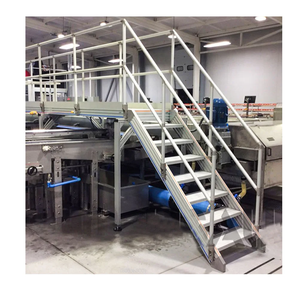 Access Truss Portable Handrail Aluminum Adjustable Stage Step T Slot Strut Stair Railing Profiles Modular Mobile Platform