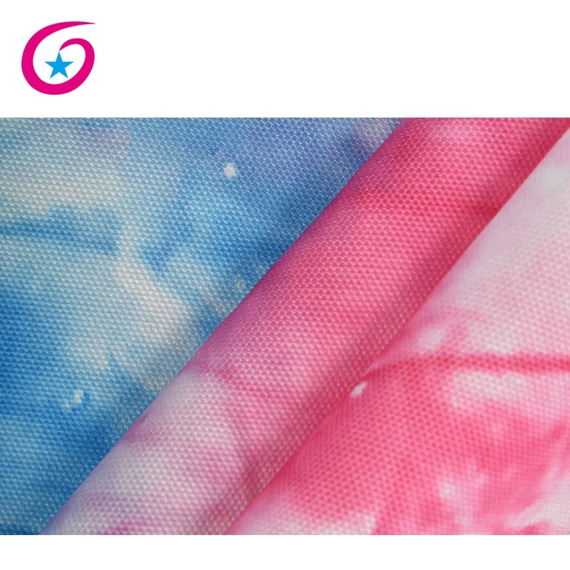 
Tie dye effect heat transfer print 100% polyester fabric canvas fabric 