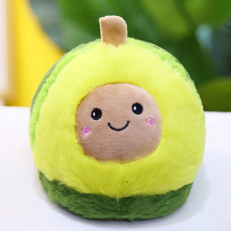 Cute avocado cotton slippers plush toy student dormitory indoor thickening warm plush home fur shoes