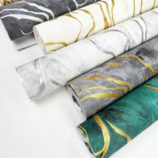 Новое поступление современный настенный Декор ПВХ обои металлические для декора гостиничных апартаментов