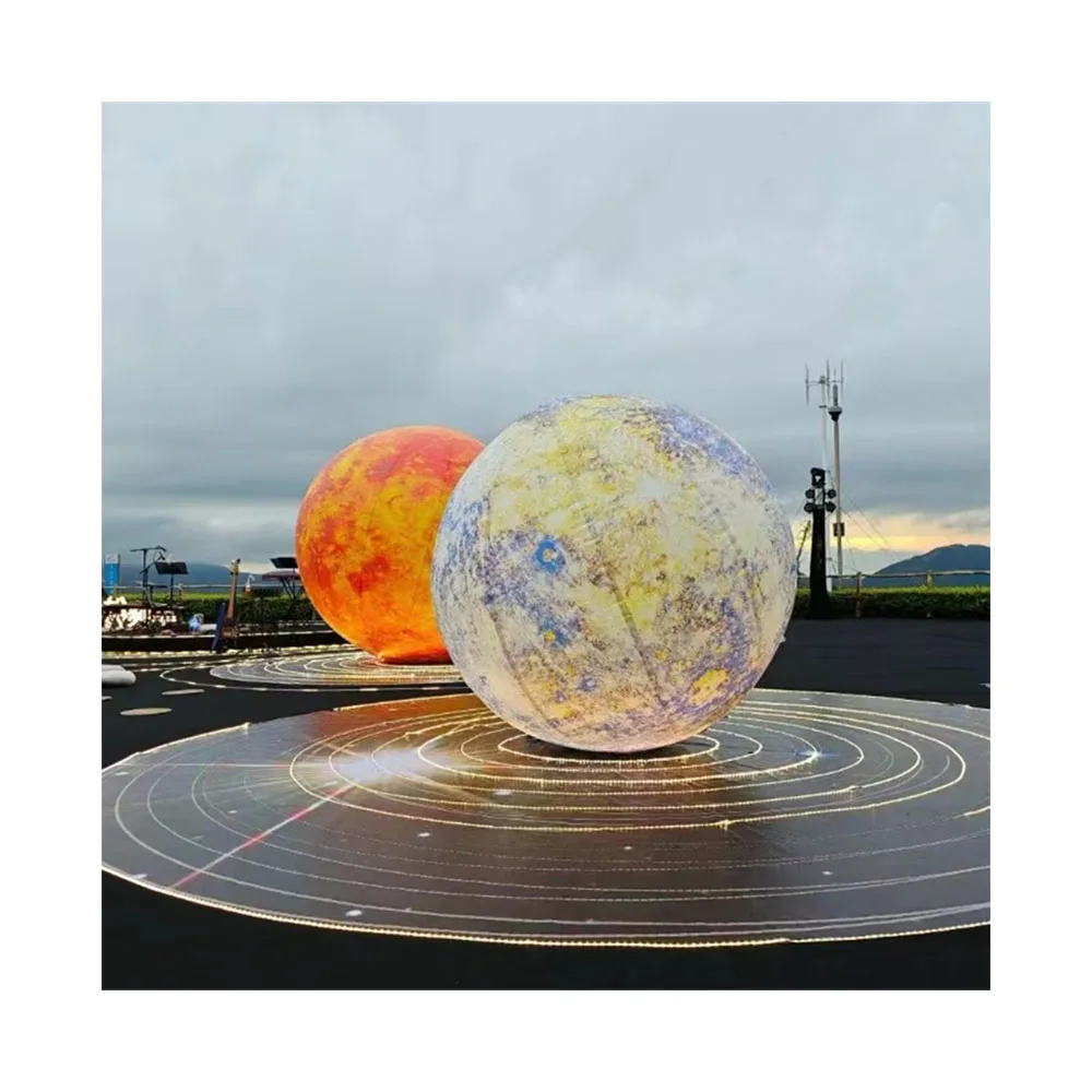 Moon Light inflatable Ball With Led Light led Planet Balloon