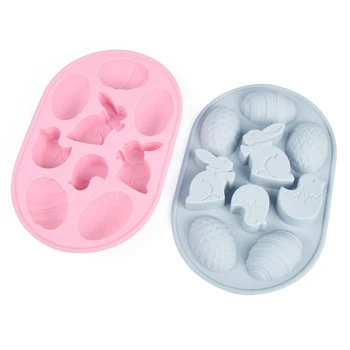 Custom LOGO Microwave Oven Safe Many Shapes Silicone Soap Mold Baking Tool Easter Egg Funny Cake Mold For Pudding
