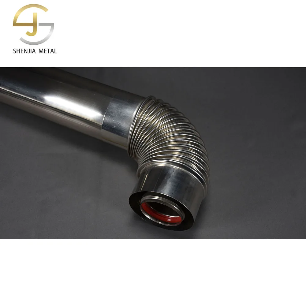 Internal and external fixed double wall-hung chimney stainless steel vent pipe length 1 m custom gas fireplace accessories