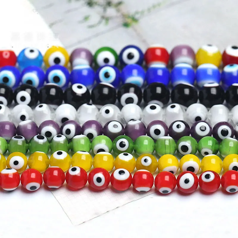 Glass round DIY Bracelet Bead Accessories Handmade Stone Beads for Unique Personalized Jewelry