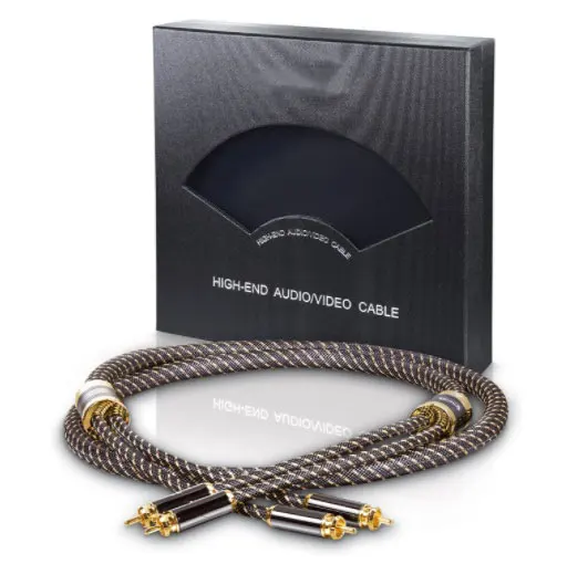 Hi-End Audio Speaker Cable with Gold plated RCA plug for DVD CD Player Subwoofer HIFI Systems Ampllfiers 2 channel rca cable