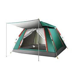 Tent outdoor 3-4 people beach thicker rainproof  camping automatic double camping speed open four tent