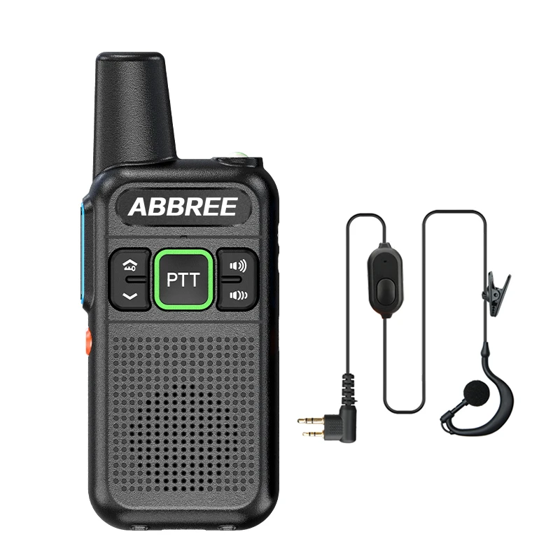 ABBREE Профессиональный мини AR-M3S иди и болтай Walkie Talkie 16 каналов UHF 400-470 МГц с для зарядного устройства для BF-888S 2-передающая радиоустановка добавить гарнитура