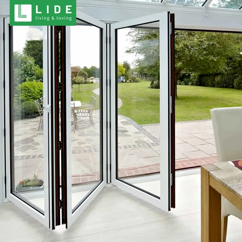 Folding door for restaurant bi fold doors glass folding door system