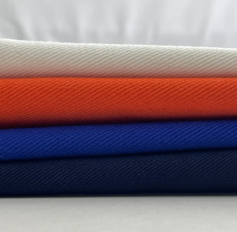 270gsm 20x16 FR постоянная огнестойкая хлопчатобумажная ткань саржевая окрашенная наружное использование костюмы 100% многоцветная