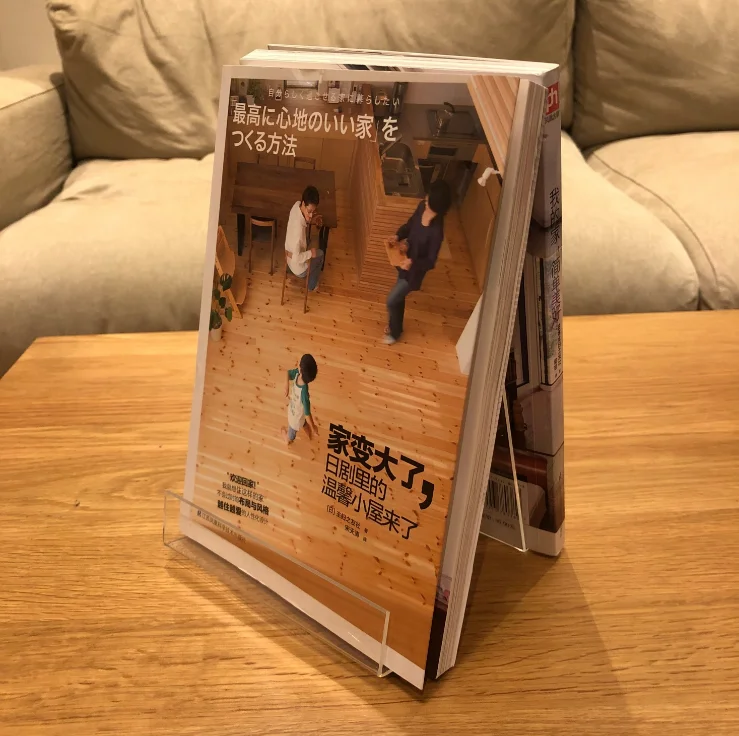 Acrylic bookshelf transparent bookstore picture book holder a5 album book display rack book display stand