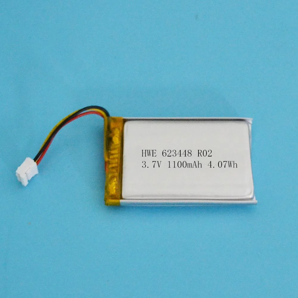 Deep Cycle Gel Batteries 623448 3.7V 1100mAh Li Polymer Battery Cell Rechargeable With BIS Certification