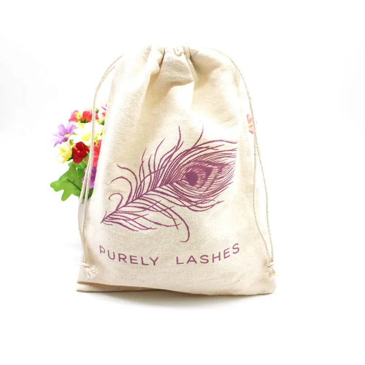 Drawstring Pouches Cotton Muslin bags for jewelry nuts soaps packaging bag with logo