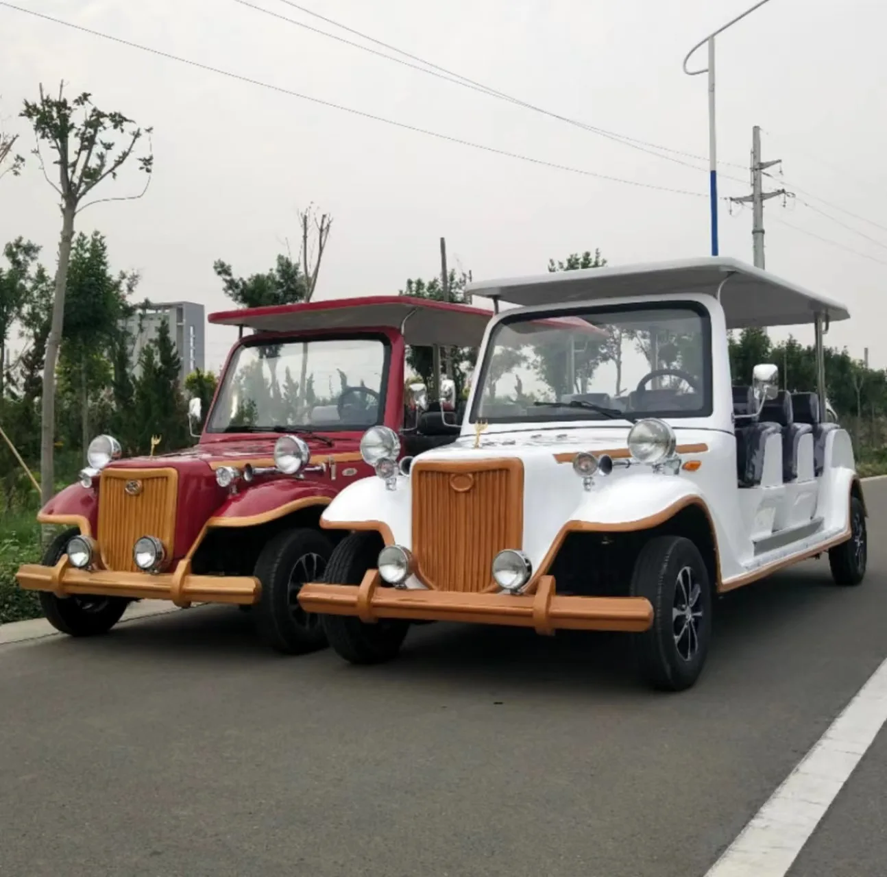 Greenmotor Classic Vintage Cars  9-11 Passengers Electric Shuttle Bus