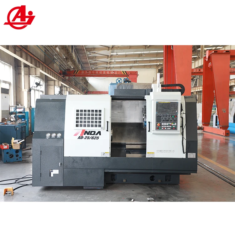 Anyang AD25 наклонная кровать горизонтальный полый шпиндель токарный станок с ЧПУ