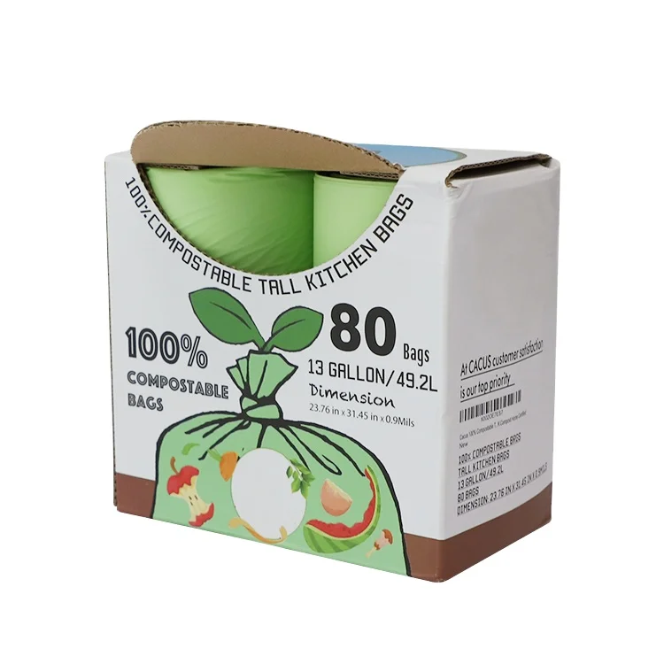 Eco-friendly garbage bags wholesale garbage bag roll 13 gallon biodegradable bag