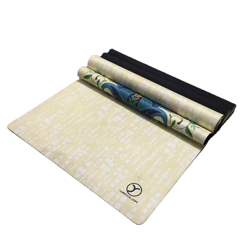 Good Packaging High Density Comfortable Eco-Friendly Custom Printed Natural Rubber Yoga Mat and Yoga Mat Strap