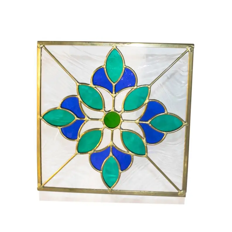 wholesale cathedral window decoration wall hanging panel tiffany style stained glass