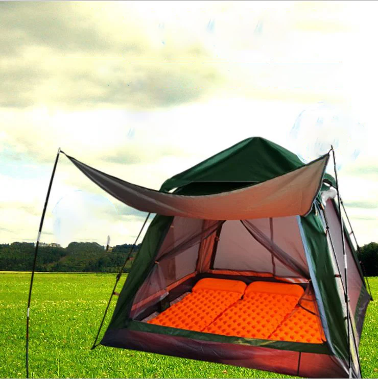 Double Layer Automatic Hydraulic Tent 3-4 Person Instant Setup Camping Tent For Outdoor Waterproof Camping Tent