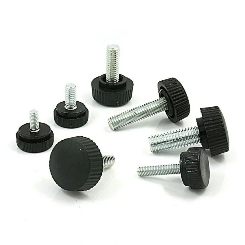 China Factory Round Nylon Head Black SS304 Thumb Screws