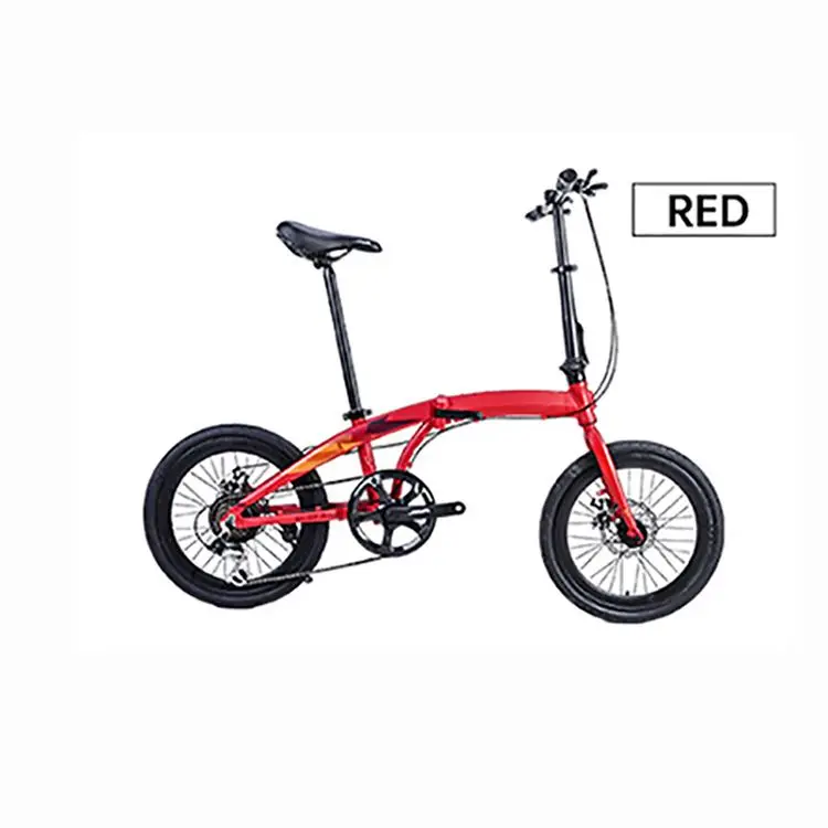 Solid Color Bike High Quality Unisex Double Disc Brake Moutain Bike Aluminum Alloy Foldable Bicycle 20 Inch