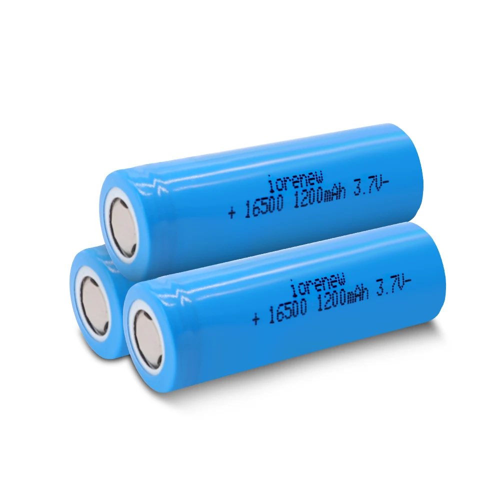 Rechargeable Lithium Battery ICR16500 1200mAh 3.7V Cylindrical Li ion Battery