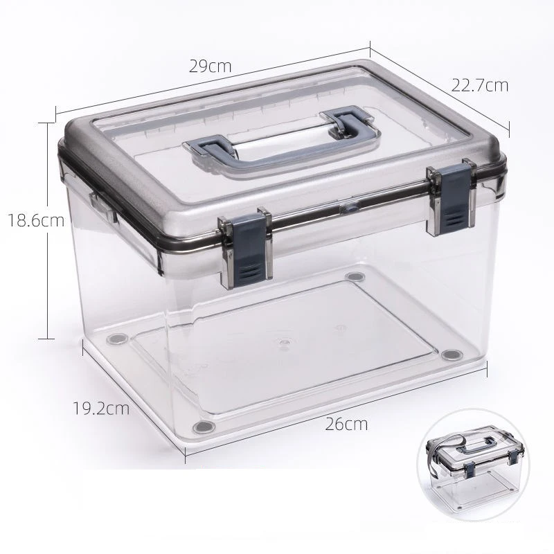 Portable plastic dry cabinet box for lens camera accessories and loading photographic accessories