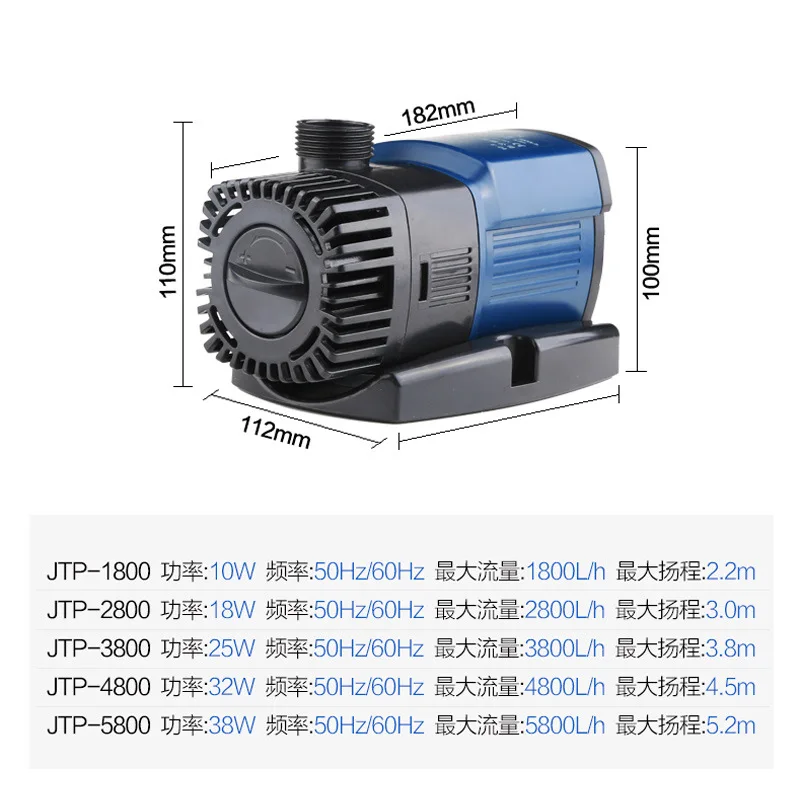 Sunsun JTP1800-5800 погружной насос Аквариум Водяной рыбоводства лущильная