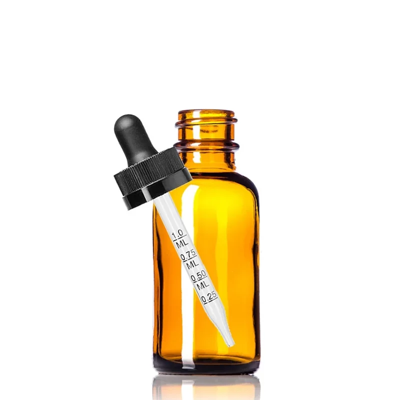 Glass amber essential oil bottle with dropper near me 30ml