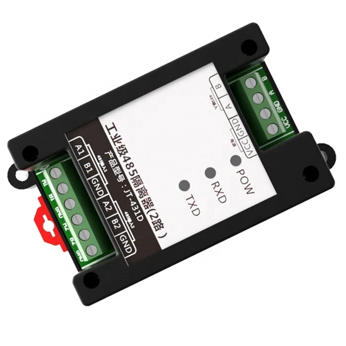 2 Way 485 Repeater 1 In 2 Photoelectric Isolation Industrial Grade RS485 Hub Signal Amplifier