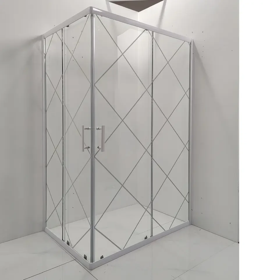Bathroom Complete  Frame Shower Room Tempered Glass Cubicle Shower Enclosure Cabin Door
