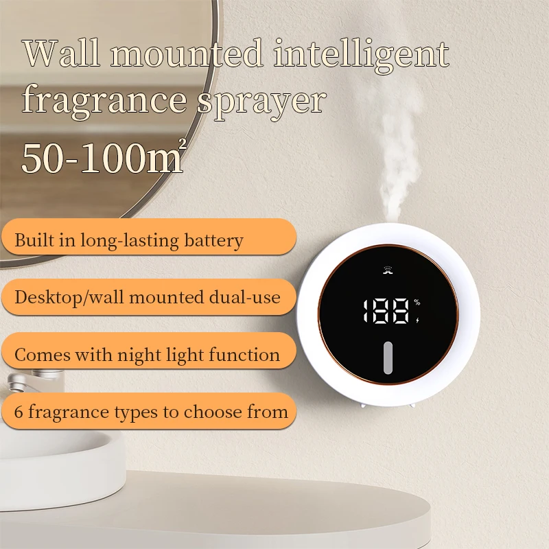 Mini Home Air Washer Purifier  Essential bedroom scent diffuser Waterless Car wash fragrance machine with Night  light